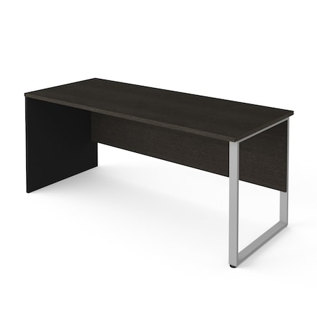 Bestar Pro-Concept Plus 72W Table Desk with Rectangular Metal Leg, Deep Grey & Black 110402-1132
